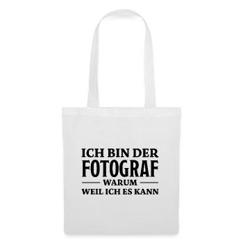 Fotograf Spruch Foto Lustiges Fotograf Geschenk - Stoffbeutel - Weiß - Vorne