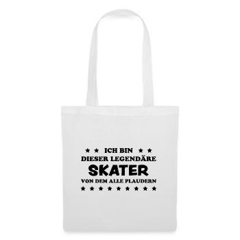 Skater Spruch Fun Skating Sprüche Skater Geschenk - Stoffbeutel - Weiß - Vorne