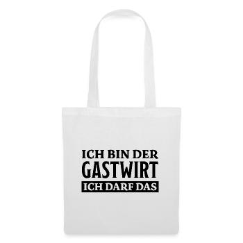 Gastwirt Spruch Kneipe Wirt Fun Gastwirt Geschenk - Stoffbeutel - Weiß - Vorne