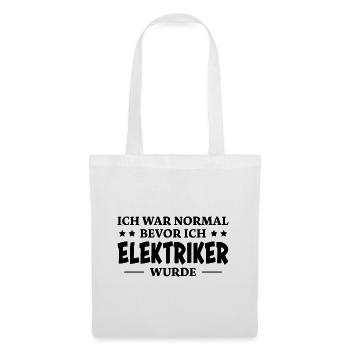 Elektriker Spruch Lustiges Elektriker Geschenk - Stoffbeutel - Weiß - Vorne