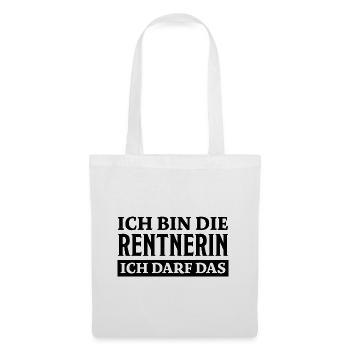 Rentnerin Spruch Ruhestand Oma Rentnerin Geschenk - Stoffbeutel - Weiß - Vorne