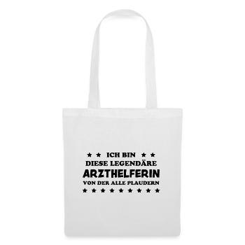 Arzthelferin Lustiger Spruch Arzthelferin Geschenk - Stoffbeutel - Weiß - Vorne