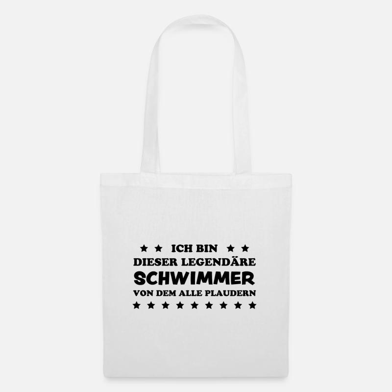 Schwimmer Sport Lustiger Spruch Schwimmen Geschenk - Stoffbeutel - Weiß