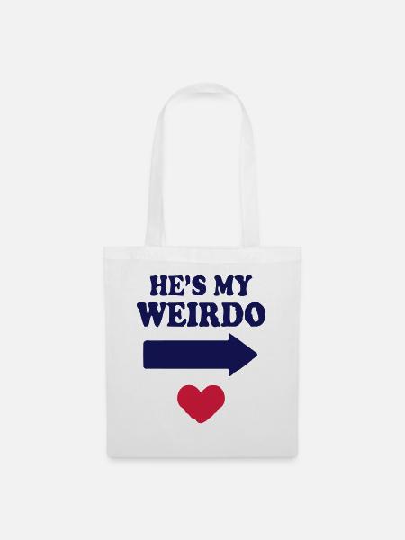ICH LIEBE MEINEN WEIRDO - Stoffbeutel - Weiß