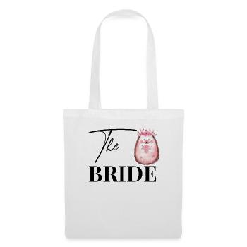 Bride Braut Igel Hochzeit JGA Junggesellenabschied - Stoffbeutel - Weiß - Vorne