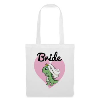 Mariée pour être Dino Dinosaurs JGA mariage mariage - Sac en tissu - blanc - Devant
