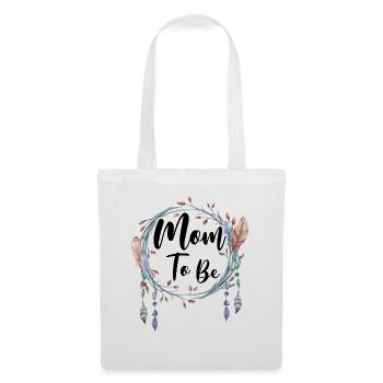Mom to be Boho Mommy Mama Schwanger Baby Party - Stoffbeutel - Weiß - Vorne