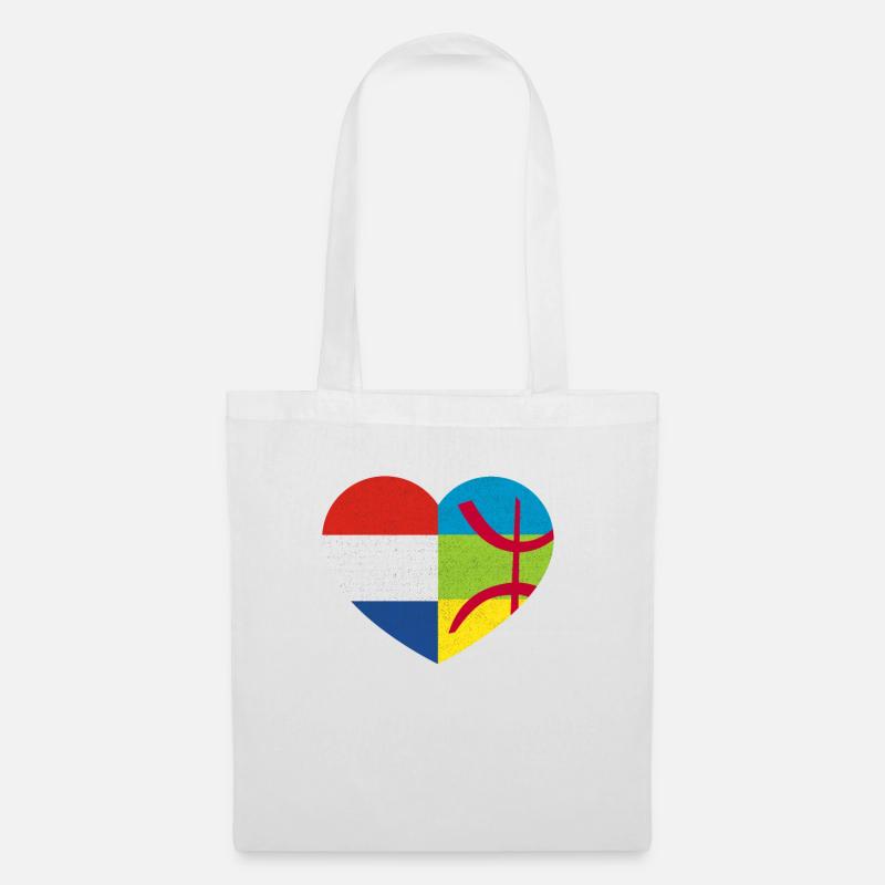 Amazigh Kabyle Niederländisches Stolzherz Tamazgha - Stoffbeutel - Weiß