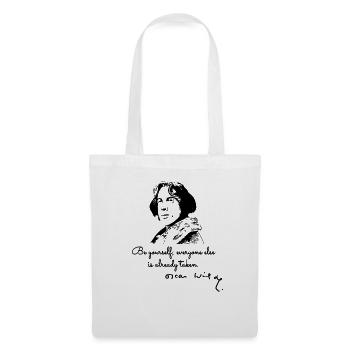 Be yourself Oscar Wilde quote - Tote Bag - white - Front
