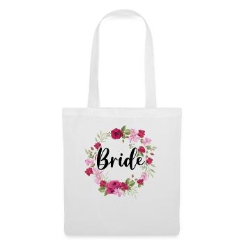 Bride To Be Bridal Flower Wreath Flowers Engagement JGA - Tote Bag - white - Front