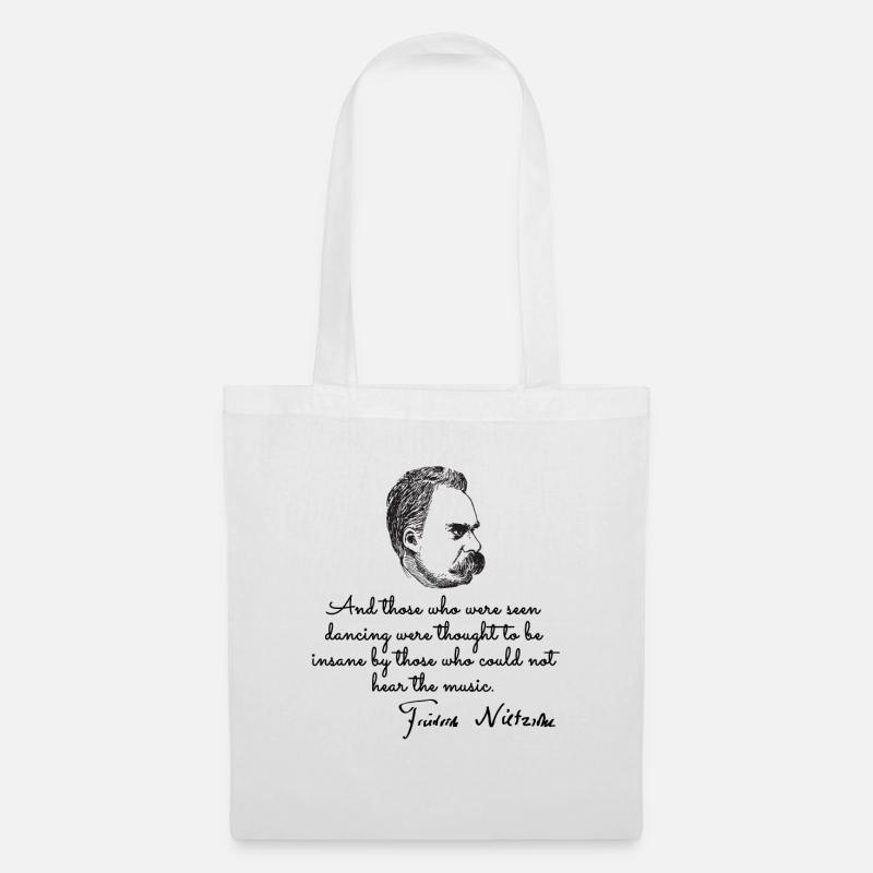 Quotes about nietzsche - Stoffbeutel - Weiß