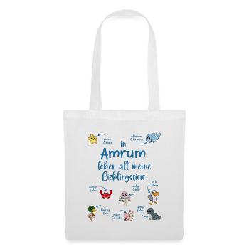 Meine Lieblingstiere in Amrum - Stoffbeutel - Weiß - Vorne