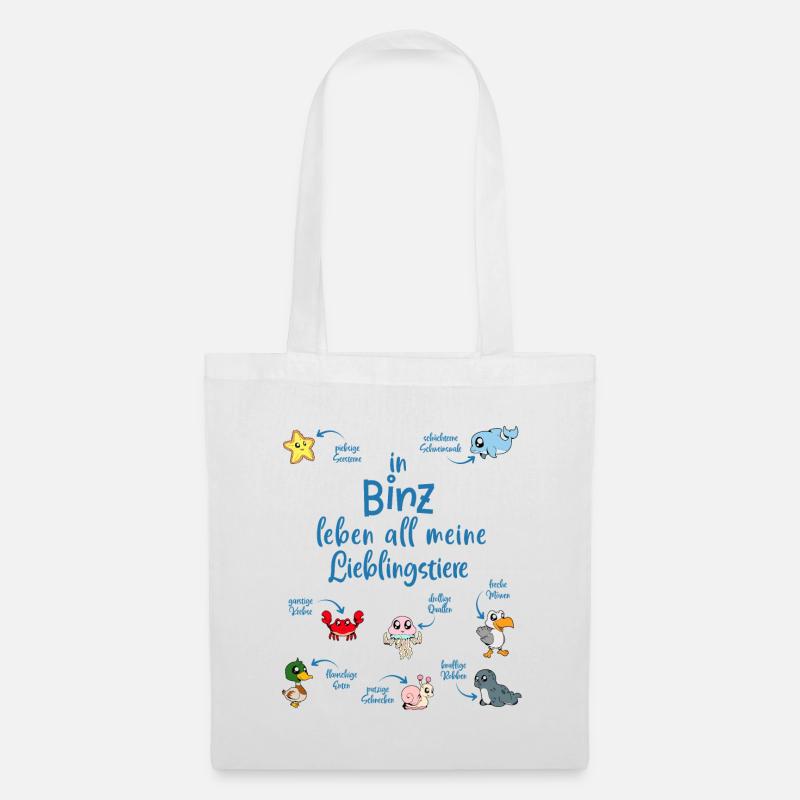 Meine Lieblingstiere in Binz - Stoffbeutel - Weiß