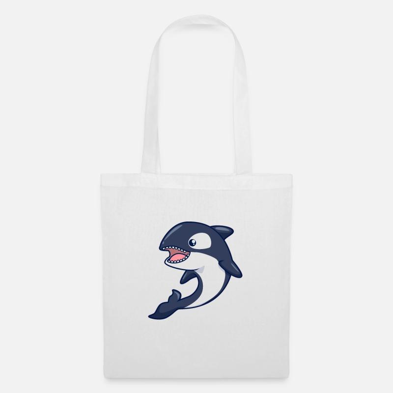 Kawaii Wal - Orca - Stoffbeutel - Weiß