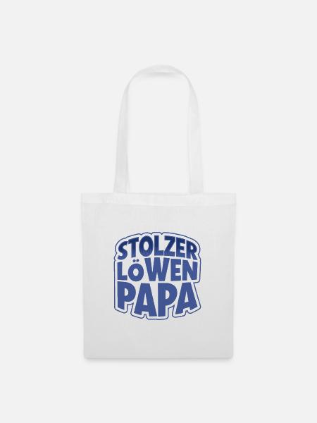 Stolzer Löwenpapa - Stoffbeutel - Weiß