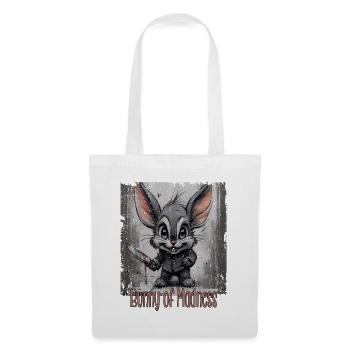 Lapin de folie Mignon Lapin fou - Sac en tissu - blanc - Devant