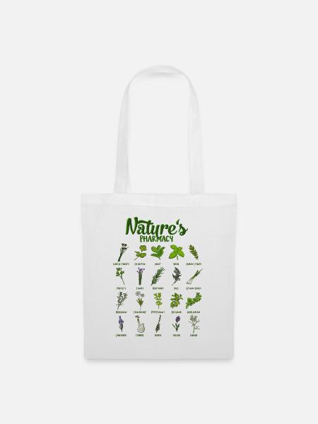 Heilkräfte der Natur - Heilpflanzen - Stoffbeutel - Weiß