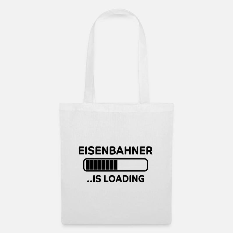 Eisenbahner Spruch Eisenbahn Lokführer Geschenk - Stoffbeutel - Weiß