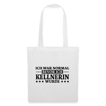 Kellnerin Spruch Kellner Beruf Kellnerin Geschenk - Stoffbeutel - Weiß - Vorne