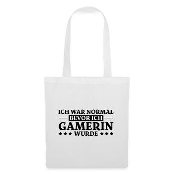 Gamerin Spruch Videospiel Sprüche Gamerin Geschenk - Stoffbeutel - Weiß - Vorne