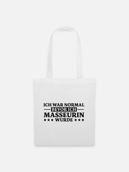 Masseurin Spruch Beruf Massage Masseurin Geschenk - Stoffbeutel - Weiß