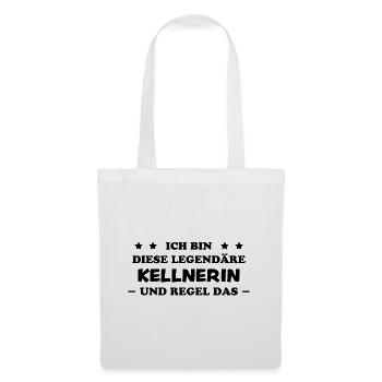 Kellnerin Lustig Spruch Serviererin Beruf Geschenk - Stoffbeutel - Weiß - Vorne