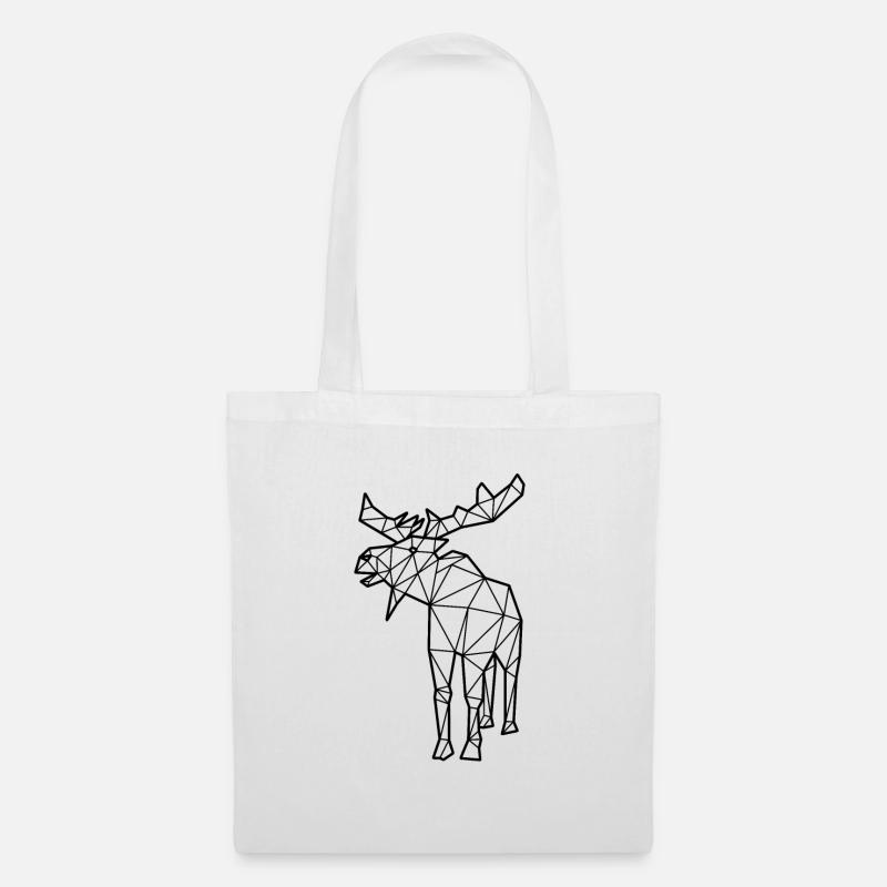 Moose polygon - Tote Bag - white