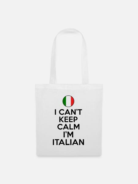I cant keep calm im italian - Stoffbeutel - Weiß