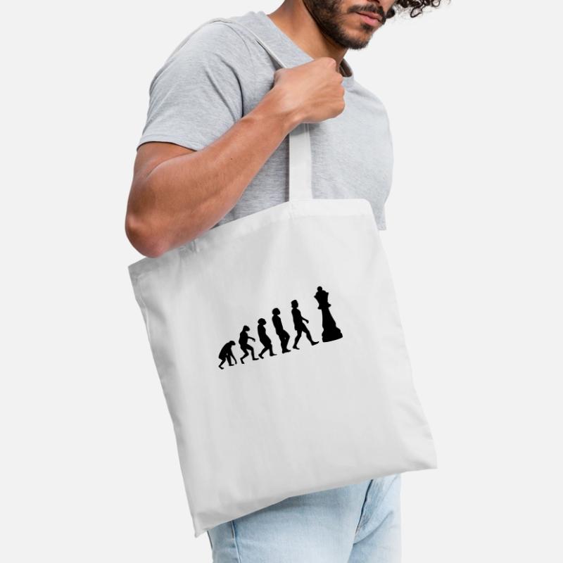 CHESS PLAYER CHESSBOARD Chess Evolution Tote Bag