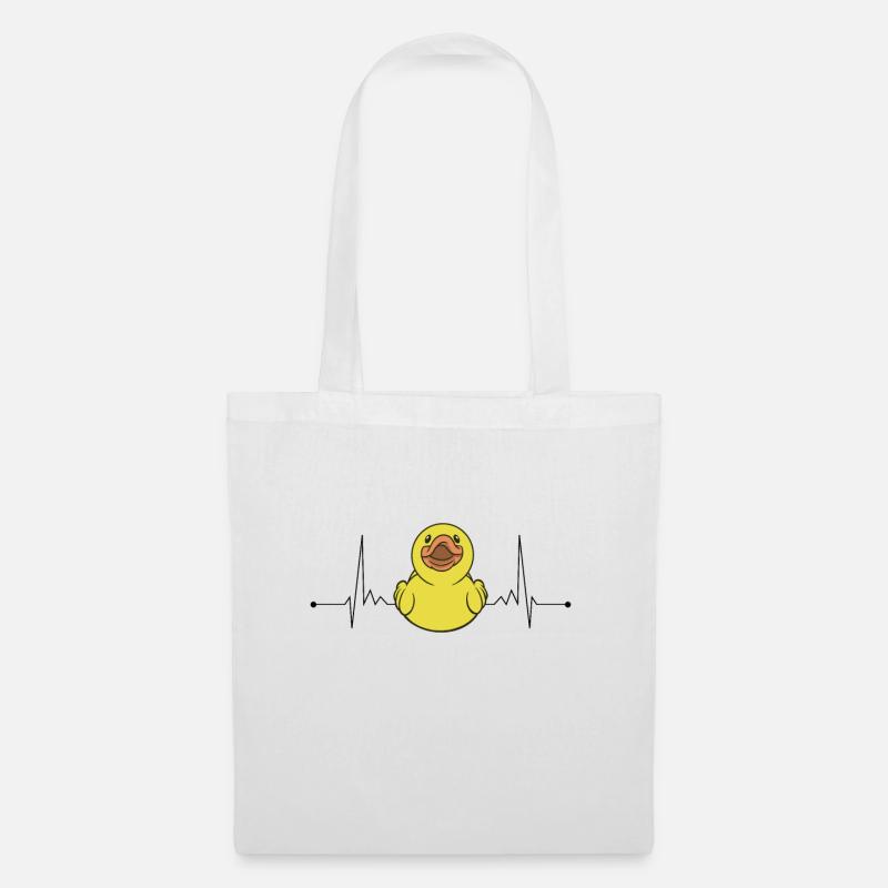 Canards Canards En caoutchouc Pouls - Sac en tissu - blanc
