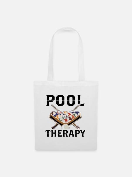 Pool Therapy Pool Billardspieler - Stoffbeutel - Weiß