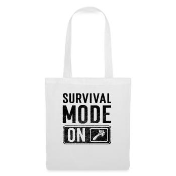 Mode Survie activé - Sac en tissu - blanc - Devant
