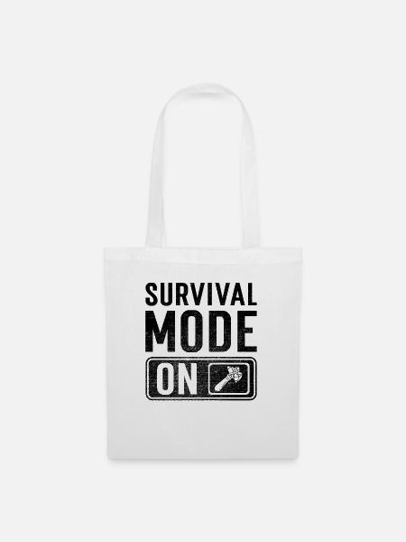 Survival Mode on - Stoffbeutel - Weiß