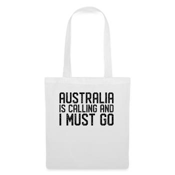 Australien is calling i must go - Stoffbeutel - Weiß - Vorne