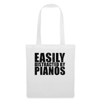 Pianist Geschenk - Stoffbeutel - Weiß - Vorne