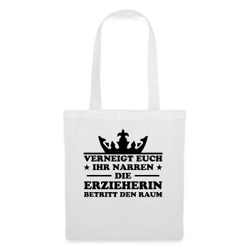 Erzieherin Perfekte Beruf Lustiger Spruch Geschenk - Stoffbeutel - Weiß - Vorne