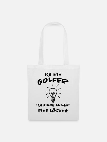 Golfer Hobby Golf Lustiger Spruch Spieler Geschenk - Stoffbeutel - Weiß