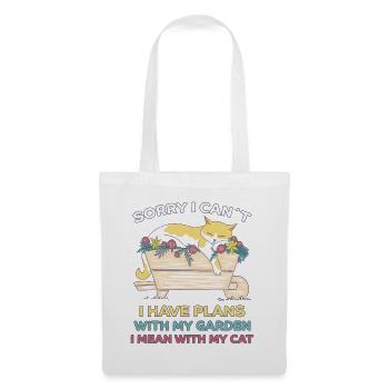 Cats Garden Flowers Funny Saying Cat Gift - Tote Bag - white - Front