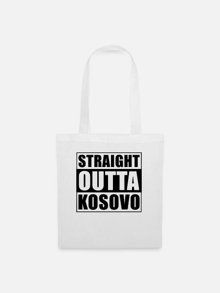 Straight outta Kosovo - Stoffbeutel - Weiß