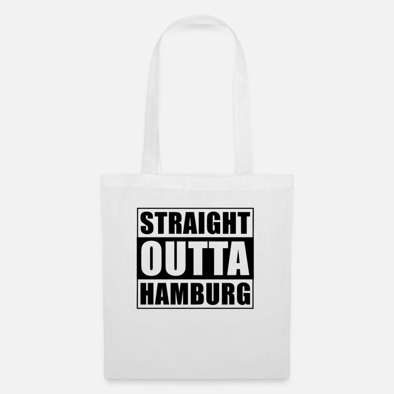 Straight outta Hamburg - Stoffbeutel - Weiß