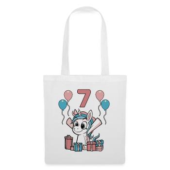 7 Years Unicorn Children's Birthday Girl Gift - Tote Bag - white - Front
