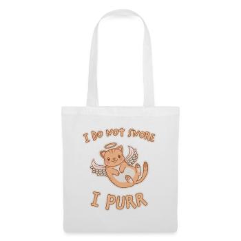Ronronnage Ronflement Sommeil Dire Chats Cadeau - Sac en tissu - blanc - Devant