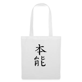 Japan Kanji Kaliphraphie Japan Symbol Instinkt - Stoffbeutel - Weiß - Vorne