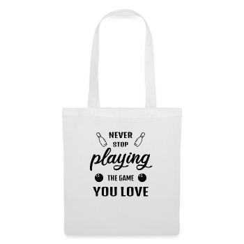 Never Stop Playing the Game Bowling Gift - Tote Bag - white - Front