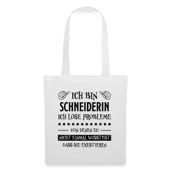 Schneiderin Nähen Witz Spruch Schneiderin Geschenk - Stoffbeutel - Weiß - Vorne