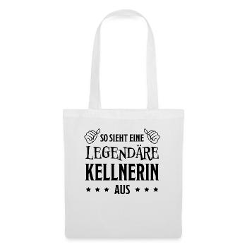 Kellnerin Lustig Spruch Serviererin Beruf Geschenk - Stoffbeutel - Weiß - Vorne