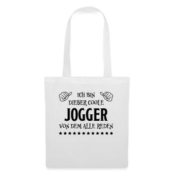 Jogger Laufen Lustiger Spruch Joggen Geschenk - Stoffbeutel - Weiß - Vorne