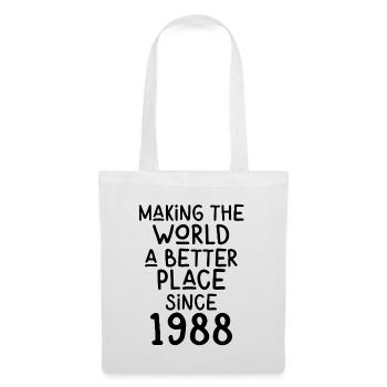Rendre le monde meilleur depuis 1988 - Sac en tissu - blanc - Devant