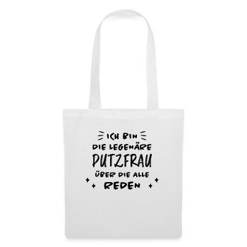 Putzfrau Haushalt Spruch Reinigungskraft Geschenk - Stoffbeutel - Weiß - Vorne