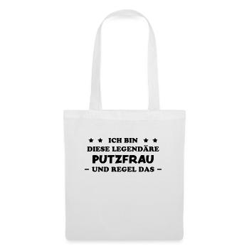 Putzfrau Haushalt Spruch Reinigungskraft Geschenk - Stoffbeutel - Weiß - Vorne